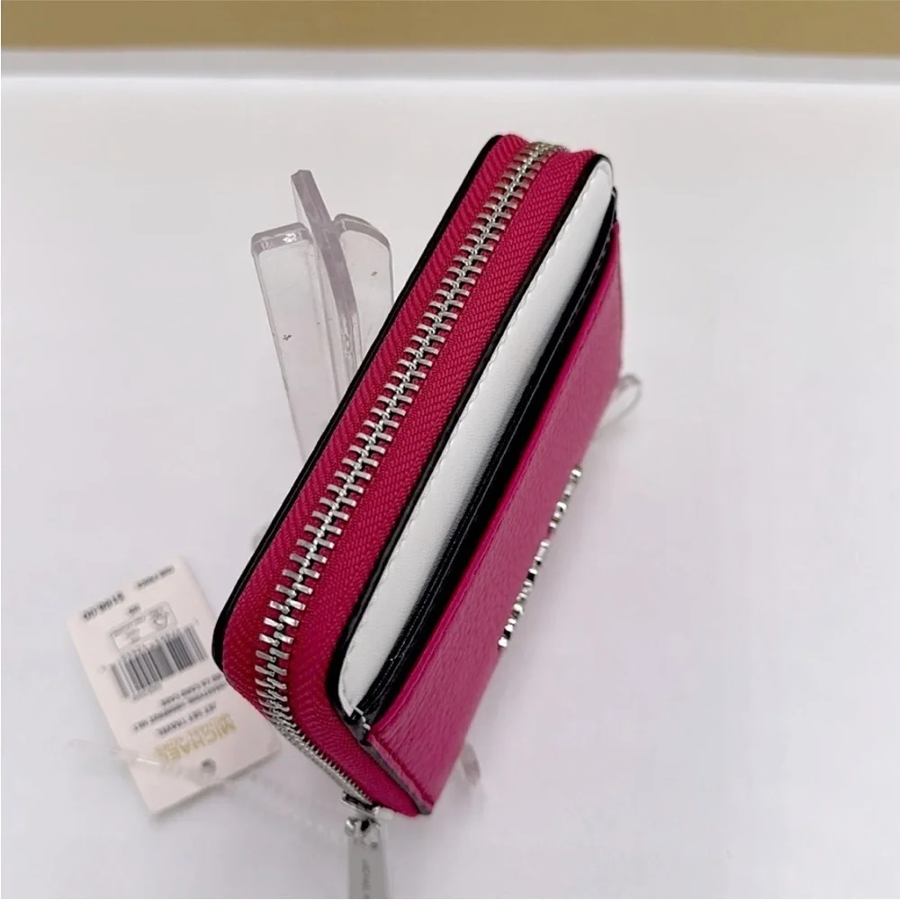 Michael Kors Jet Set Travel Medium Color-Block Wallet DRAGONFRUIT MULTI NWT